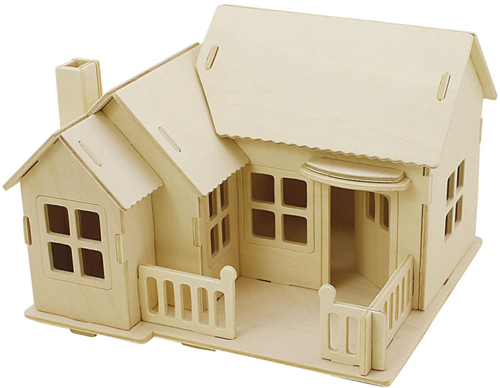 Creativ Company 3D-Holzbaukasten-Haus - DIY Puzzle Dekoration