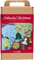 Creativ Company Bastelset bunte Weihnachtsdekoration für Kinder