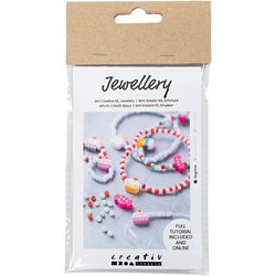 Creativ Company Bastelset Schmuck elastisches Armband Ring DIY-Set