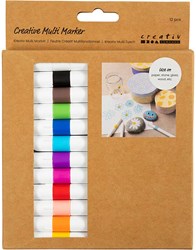 Creativ Company Stifte Set - Multi Farbe Acrylstifte 12 Stück