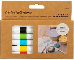 Creativ Company kreative Stifte Set - Acryl Marker in bunten Farben 6 Stück