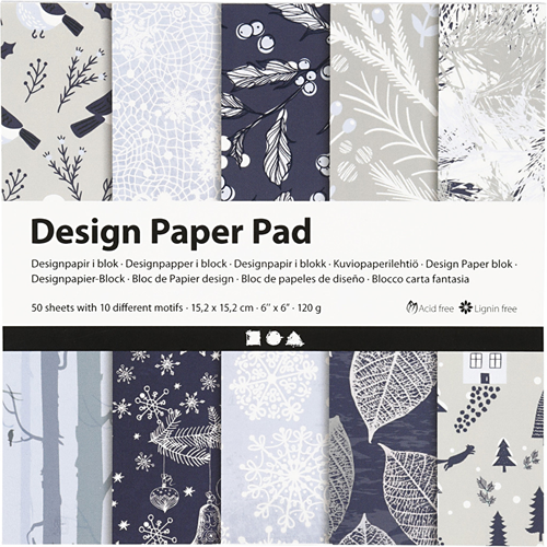 Creativ Company CC Design Papierblock 15,2 x 15,2 cm 50 Blatt