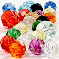 Creativ Company Facettierte Perlen Mix 10-16 mm Multicolor 75 Gramm