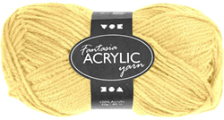 Creativ Company Acrylgarn hellgelb 50g - weiches Textilgarn