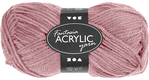 Creativ Company Acrylgarn hellrot 80m 50g Textilgarn