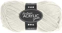 Creativ Company Acrylgarn Creme 50g 80m - weiches Textilgarn