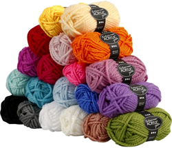 Creativ Company Acrylgarn Set - Strickgarn 20x50 g mehrfarbig