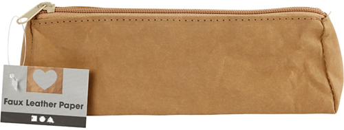 Creativ Company Etui Kunstleder dreieckig vegan 20x7x7 cm braun