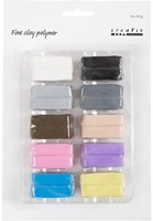 Creativ Company Polymer Clay Pastell 10x20g - Modelliermasse Set für Kinder