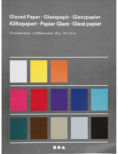 Creativ Company CC Glanzpapier, einfarbig, 24 x 32 cm, 50 Blatt
