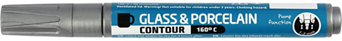 Creativ Company CC Glas- und Porzellan-Konturstift, Silber