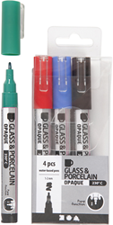 Creativ Company CC Glas- und Porzellanstift-Opaque-Set Basic 4-teilig
