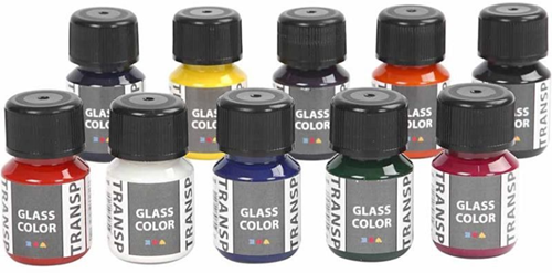 Creativ Company CC Glasfarbe Transparent Set 10x30 ml