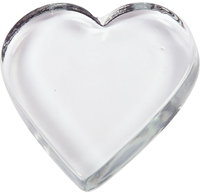 Hart Glas Transparant, 10x9cm