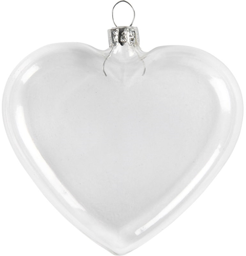 Creativ Company CC Glasherz flach 9 cm 6 Stück