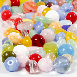 Creativ Company Glasperlen Bastelset Schmuckherstellung 6-13 mm Multi 60 g