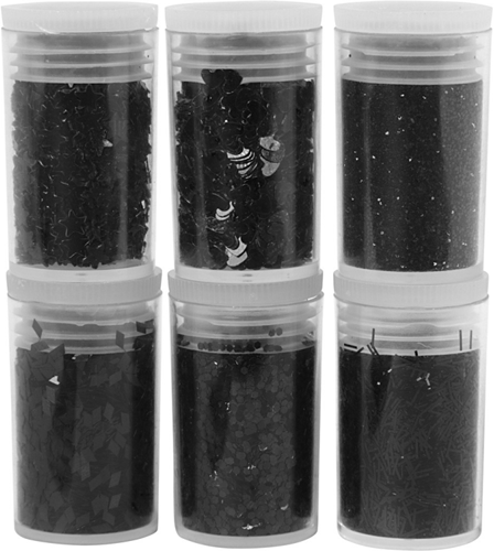 Creativ Company CC Glitzer- und Pailletten-Set Schwarz 6x5 gr