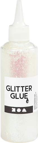 Creativ Company Glitzerkleber Bastelspaß 118 ml holografisch weiß