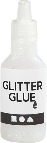 Creativ Company Glitzerkleber Bastelspaß 25 ml holografisch weiß