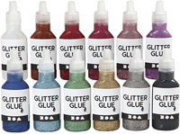 Creativ Company CC Glitzerkleber-Set 12x25 ml