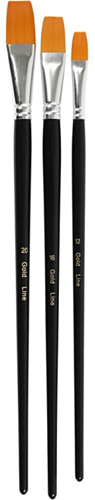 Creativ Company CC Gold Line Acryl-Pinsel in großer Größe, flaches Set, mittelgroß, 3 Stück