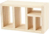Creativ Company Holz Bücherregal mini - Bastelmaterial für Kinder