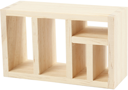Creativ Company Holz Bücherregal mini - Bastelmaterial für Kinder