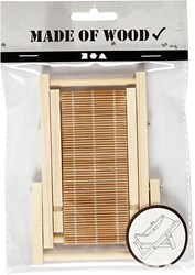 Creativ Company Holz Mini Strandstuhl Dekoration für Basteln und Puppenhaus