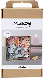 Creativ Company Modellierset Blumen Pastellfarben Silk Clay 3D Kunstwerk