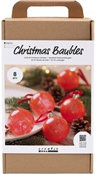 Creativ Company Bastelset Weihnachtskugeln marmorieren DIY Set Weihnachten