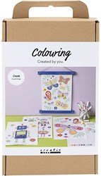 Creativ Company Malen nach Zahlen Bastelset Schmetterling und Roboter Marker