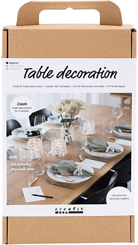 Creativ Company Bastelset Tischdekoration Natur DIY Set Tischdeko Basteln