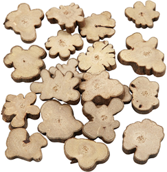 Creativ Company Holz Deko Mix Scheiben 15-40 mm 230 g