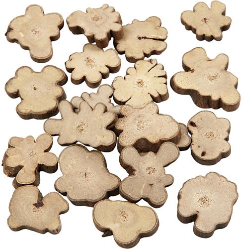 Creativ Company Holz Deko Mix Scheiben 15-40 mm 230 g