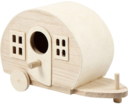 Creativ Company Holzwohnwagen Bastelspielzeug 18x8x11 cm Dekoration
