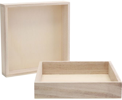 Creativ Company Holzrahmen Bilderrahmen 16,2x16,2x3cm 10 Stück