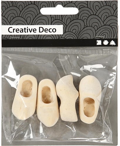 Creativ Company CC Holzclogs L: 40 mm 2 Stück