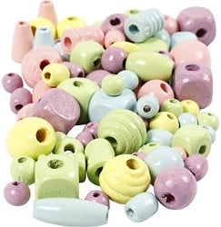 Creativ Company CC Holzperlen 10-15 mm Pastell 175 gr
