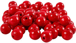 Creativ Company CC Houten Kralen 10 mm Rood 70 stuks