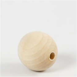 Creativ Company Holzperlen Spielzeug 30 mm natur 4 Stück