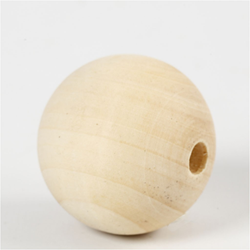 Creativ Company CC Holzperlen 40 mm Natur 6 Stück