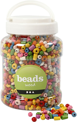 Creativ Company CC Houten Kralen 5-8 mm Multimix Klein 2170 stuks