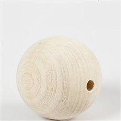 Creativ Company Holzperlen 60 mm natur - Bastelperlen Set