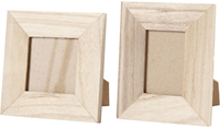 Creativ Company Holz Bilderrahmen Set - 2 Stück mit Ständer
