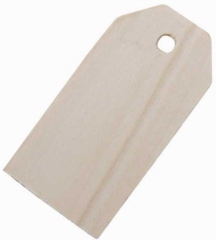 Houten Labels, 10st.