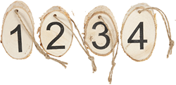 Creativ Company Holz Adventszahlen Dekoration Set - 4 Stück