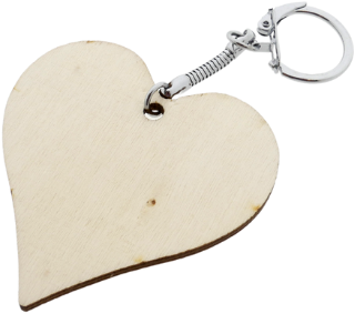 Creativ Company CC Holz-Schlüsselanhänger Herz 6 cm 12 Stück