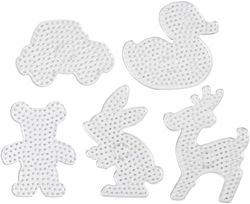 Creativ Company Jumbo-Bodenplatten-Set - Bügelperlen 5 Stück transparent