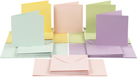 Creativ Company CC-Karten und Umschläge, Pastellfarben, 15 x 15 cm, 50 Sets