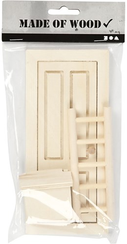 Creativ Company Zwergentür Holzspielzeug mit Leiter 8x18 cm